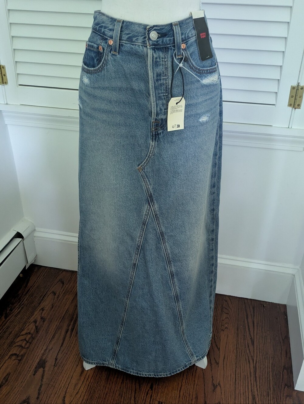 Levi's Long Icon Denim Skirt, Sz 27